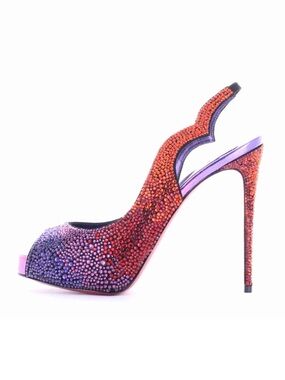 Christian Louboutin RARE  Hot chick Alta sling strass heels RETAIL 3,995